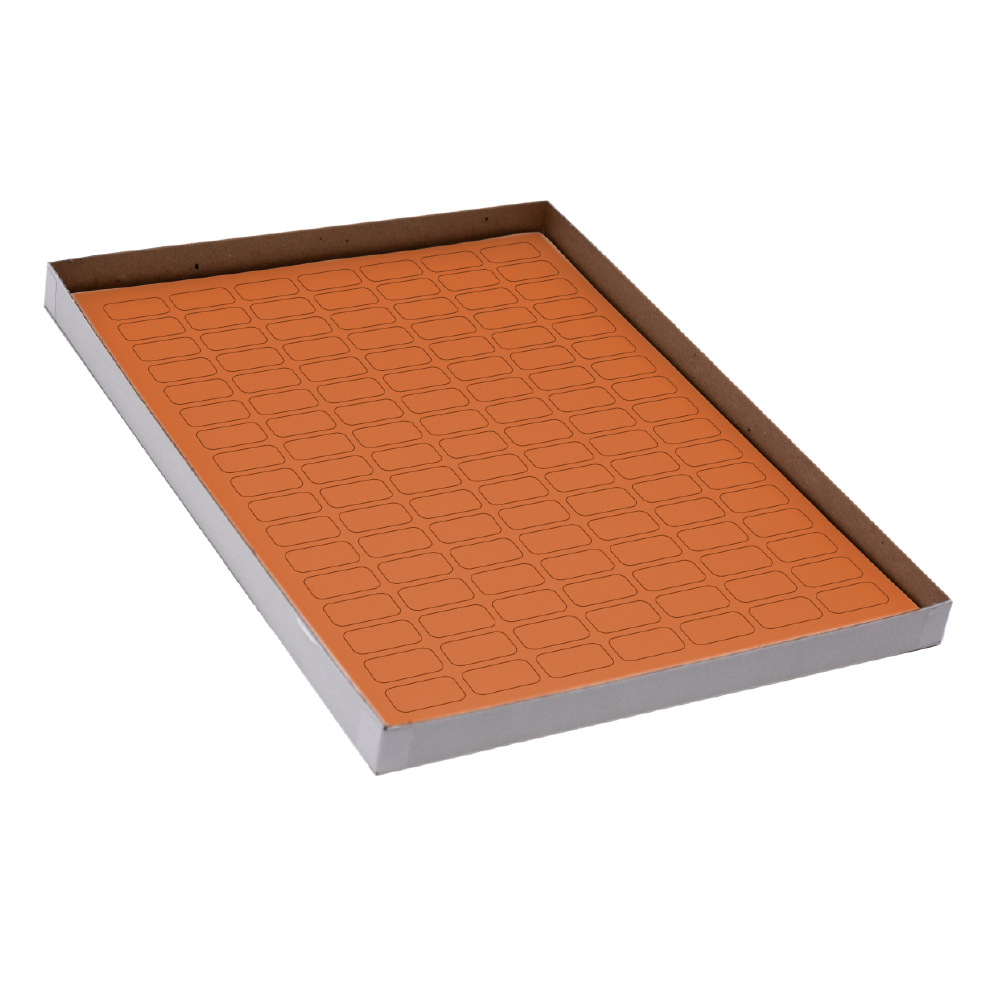 Globe Scientific Label Sheets, Cryo, 24x13mm, for 0.5mL Tubes, 20 Sheets, 119 Labels per Sheet, Orange Image